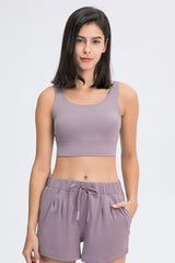 Scoop Neck and Back Sports Bra