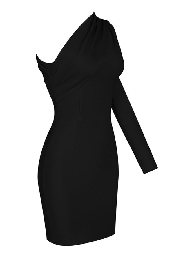 Asymmetrical One Shoulder Dress - One Shoulder Dress | Nidsta