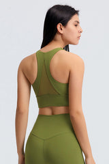 Triangle Mesh Back Sports Bra