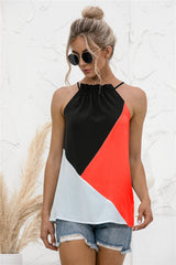 Color Block Halter Top