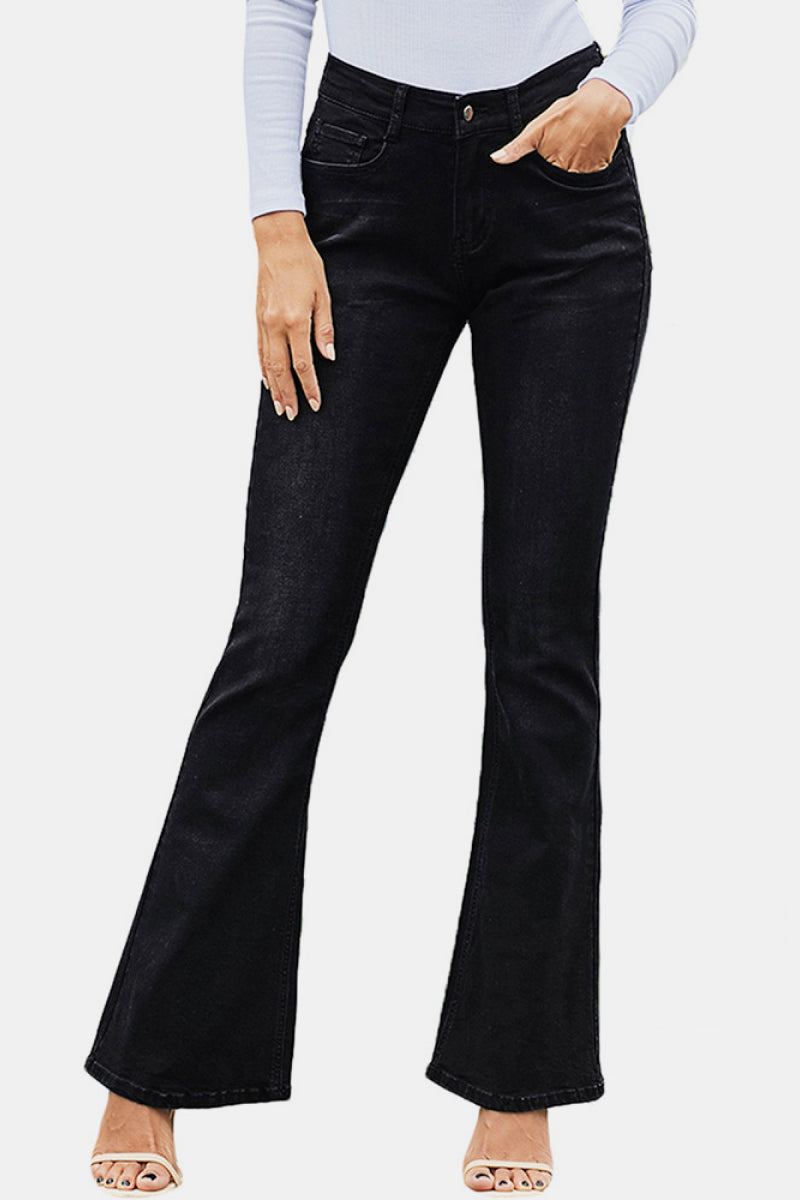 High Rise Flare Skinny Jeans