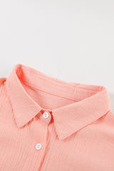Turn-down Collar Button Front Tank