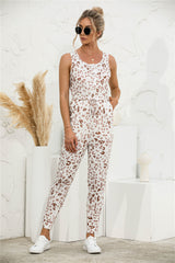 Leopard Print Cami Jumpsuit