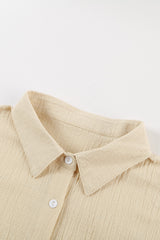 Turn-down Collar Button Front Tank