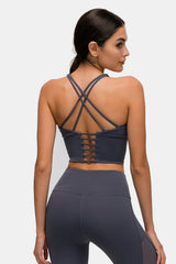 Criss Cross Back Sports Bra Top