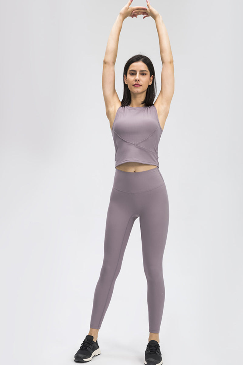 Seamless Wide Band Waist Sports Leggings