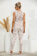 Leopard Print Cami Jumpsuit