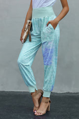 Camouflage Pocket Casual Pants with Side Slits