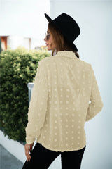 Swiss Dot Button Up Blouse