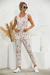 Leopard Print Cami Jumpsuit