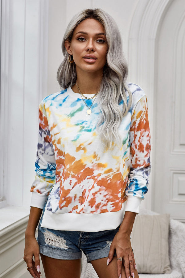 Tie-Dye High Low Sweatshirt